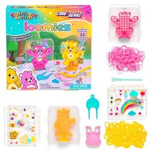 Care Bears Loomies Kit - Cheer Bear & Funshine Bear Rubber Band DIY Craft Kit Fo